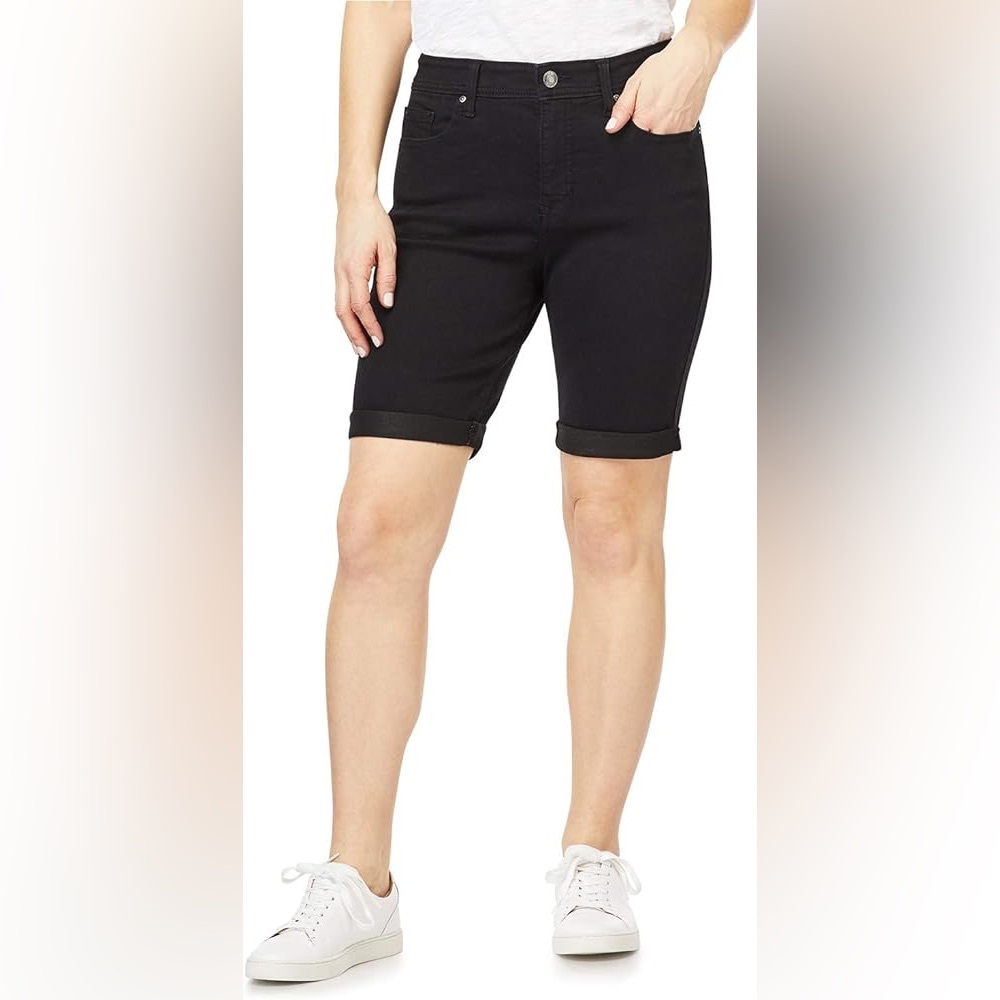 NWT Angels Forever Young 360 Sculpting Bermuda Short Black Onyx 20W